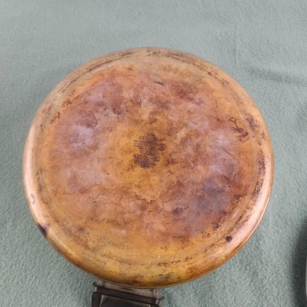 Vintage Revere Ware 4-1/2 QT,  Stock Pot Lid  Copper Bottom  Clinton ILL USA 80